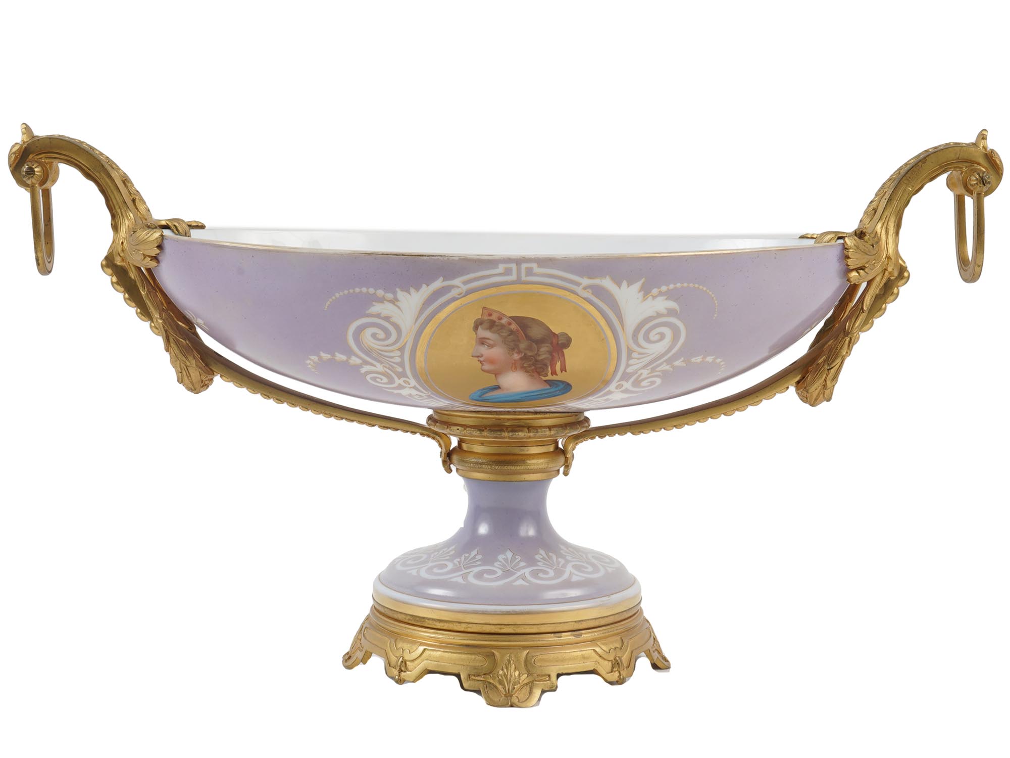 FRENCH OPALINE GLASS CENTERPIECE ATTR TO BACCARAT PIC-
